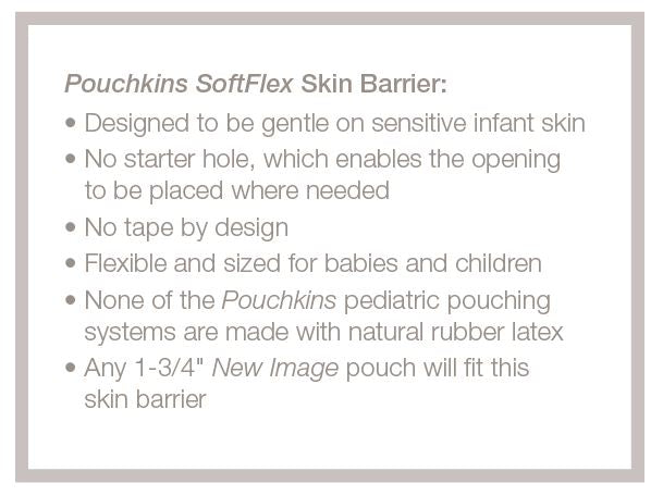 Pouchkins: One-Piece Drainable Pediatric Pouch, Lock'n Roll Closure, SoftFlex Standard Wear Flat Skin Barrier, Cut-to-fit, 10/bx (4551902232689)