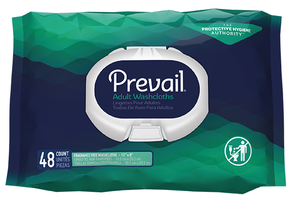 Prevail Fragrance Free Adult Washcloths